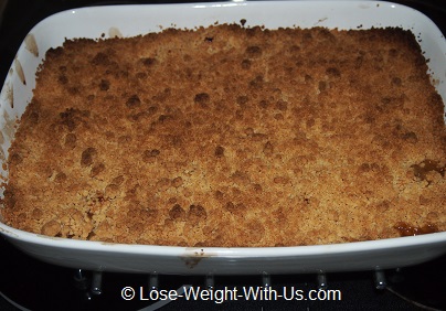 Apple Crumble is now Cooked