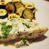 Baked Salmon with Sauteed Zucchini