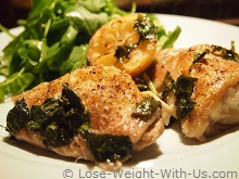 Baked Chicken Thighs Served