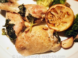 Baked Chicken Thigh Recipe with Basil and Lemon
