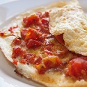 Chorizo and Sun-dried tomato omelet