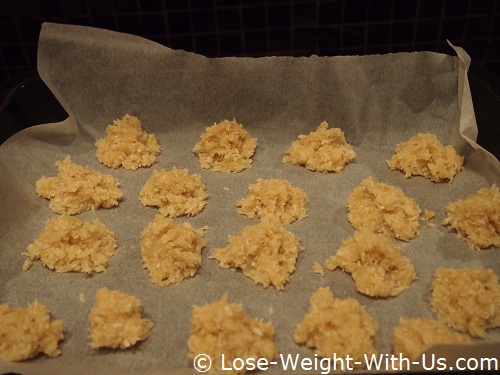 Coconut Biscuits Ready for the Oven