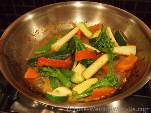 Steaming the Vegetables