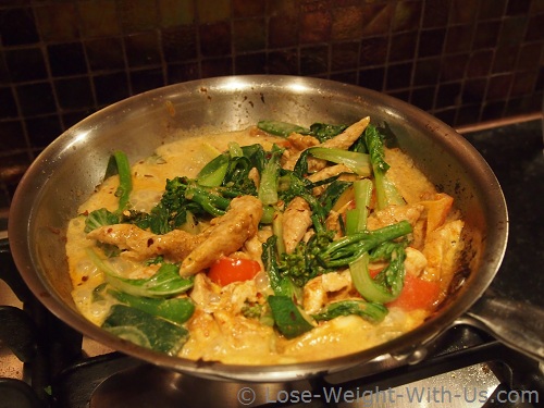 Thai Red Chicken Curry Cooking