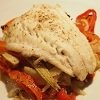 Baked Cod with Tomatoes, Red Pepper and Fennel