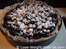 Blackberry Pie Before Cooking With Sweetener