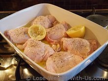 Baked Chicken Thighs Ready for the Oven