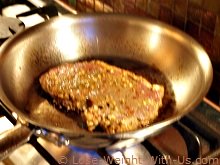 Frying the Marinated Steak