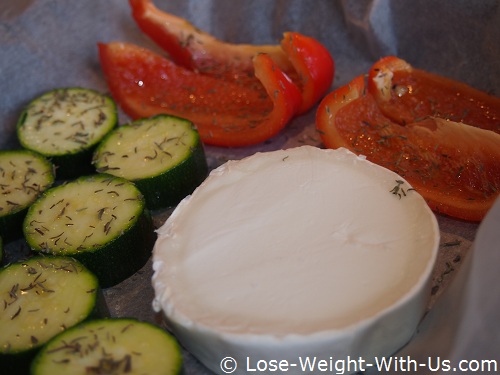 Goats Cheese Salad Ingredients Prepared for Cooking